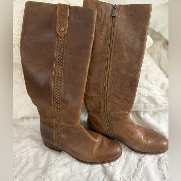 Patricia Nash Shoes - Patricia Nash Brown Leather Knee-High Boots